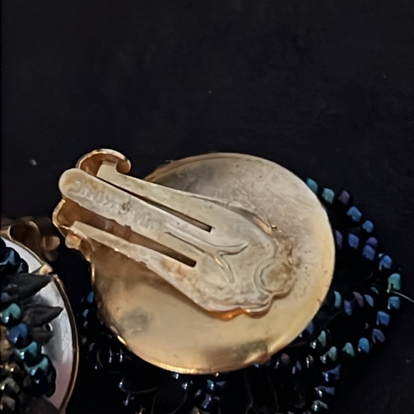 Lot designer Vintage clip on earrings Bergere Trifari W Germany unmarked - Picture 10 of 13